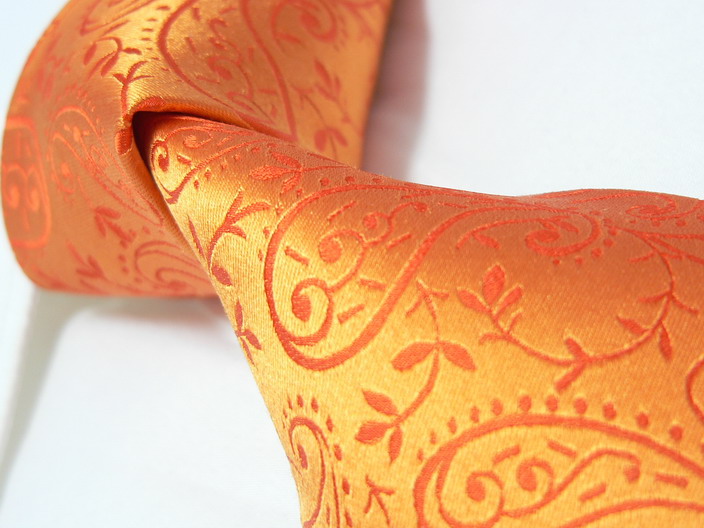 Oranje zijden stropdas van Dutch Ties