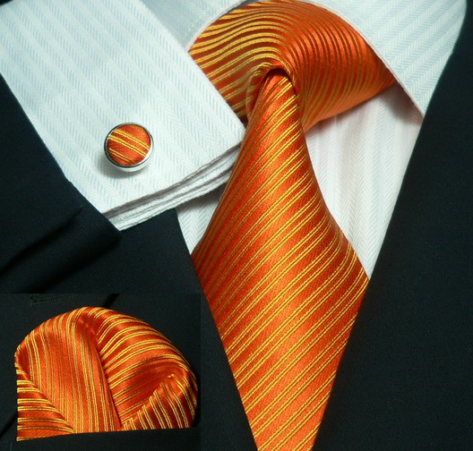 Stropdas set van stropdas, manchetknopen en pochet